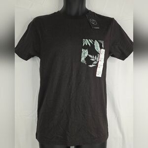 Original Use Men's Black Graphic Tropical Pocket T-Shirt Size XS NWT BY-3277